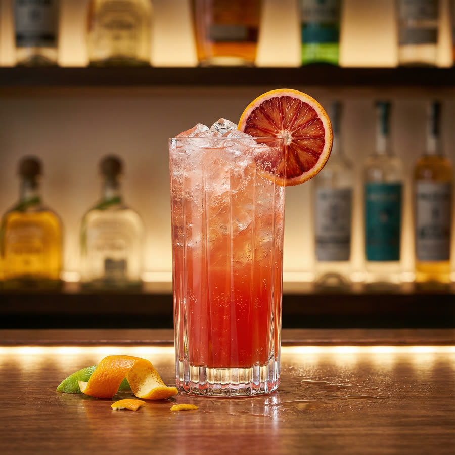 Blood Orange Paloma tequila cocktail