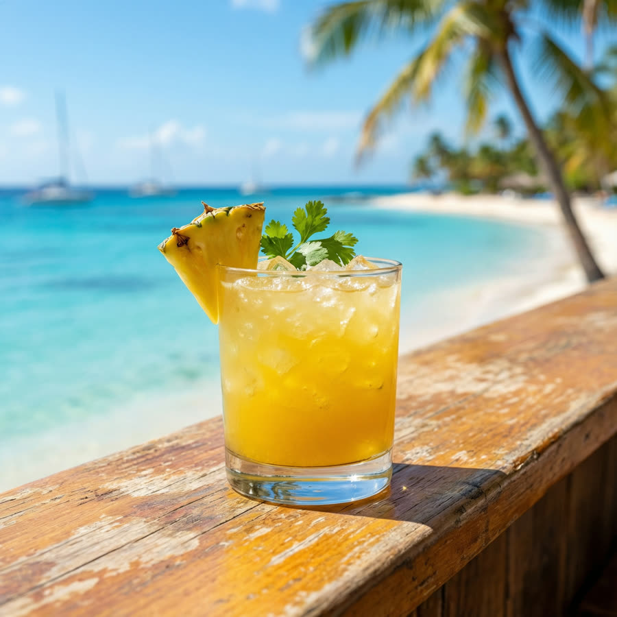 Pineapple Cilantro Margarita tequila cocktail